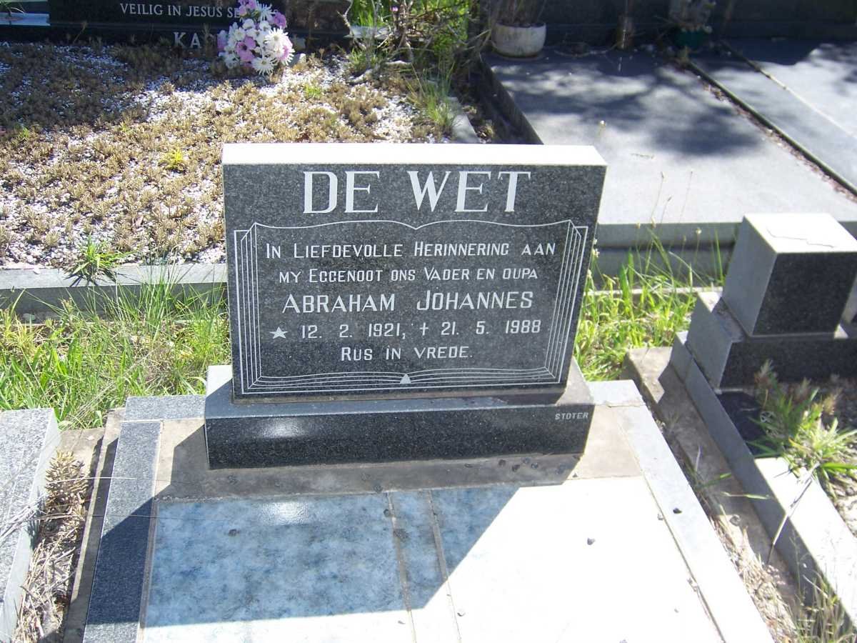 WET Abraham Johannes, de 1921-1988