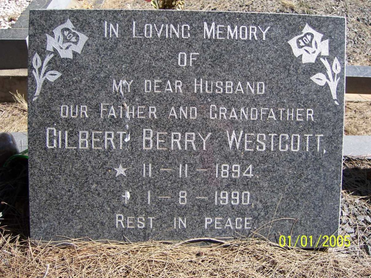 WESTCOTT Gilbert Berry 1894-1990