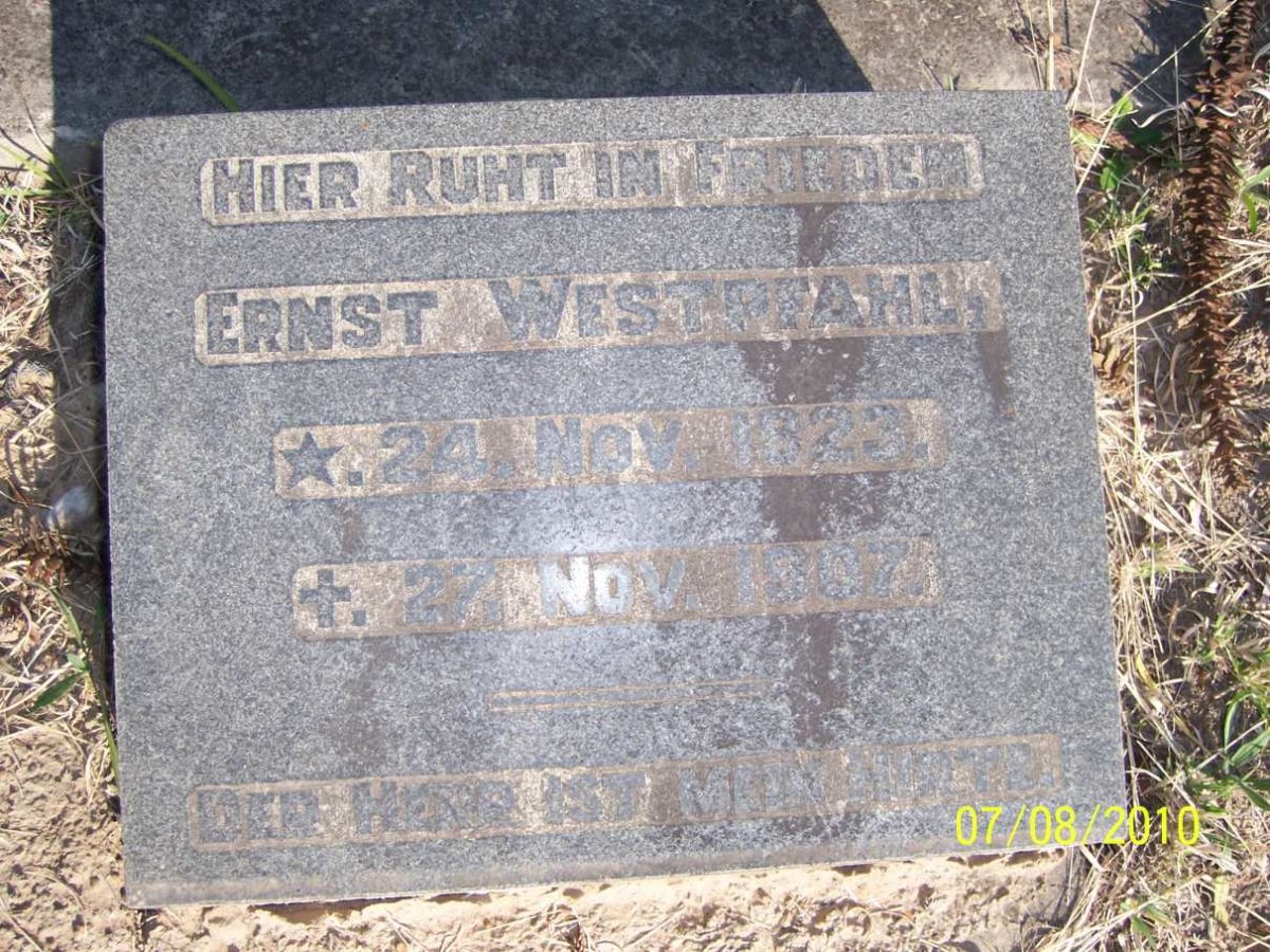 WESTPFAHL Ernst 1823-1907
