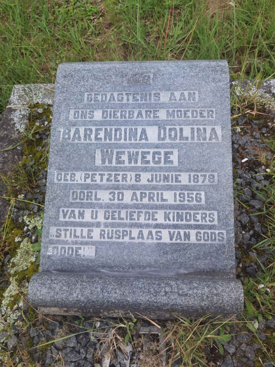 WEWEGE Barendina Dolina nee PETZER 1878-1956