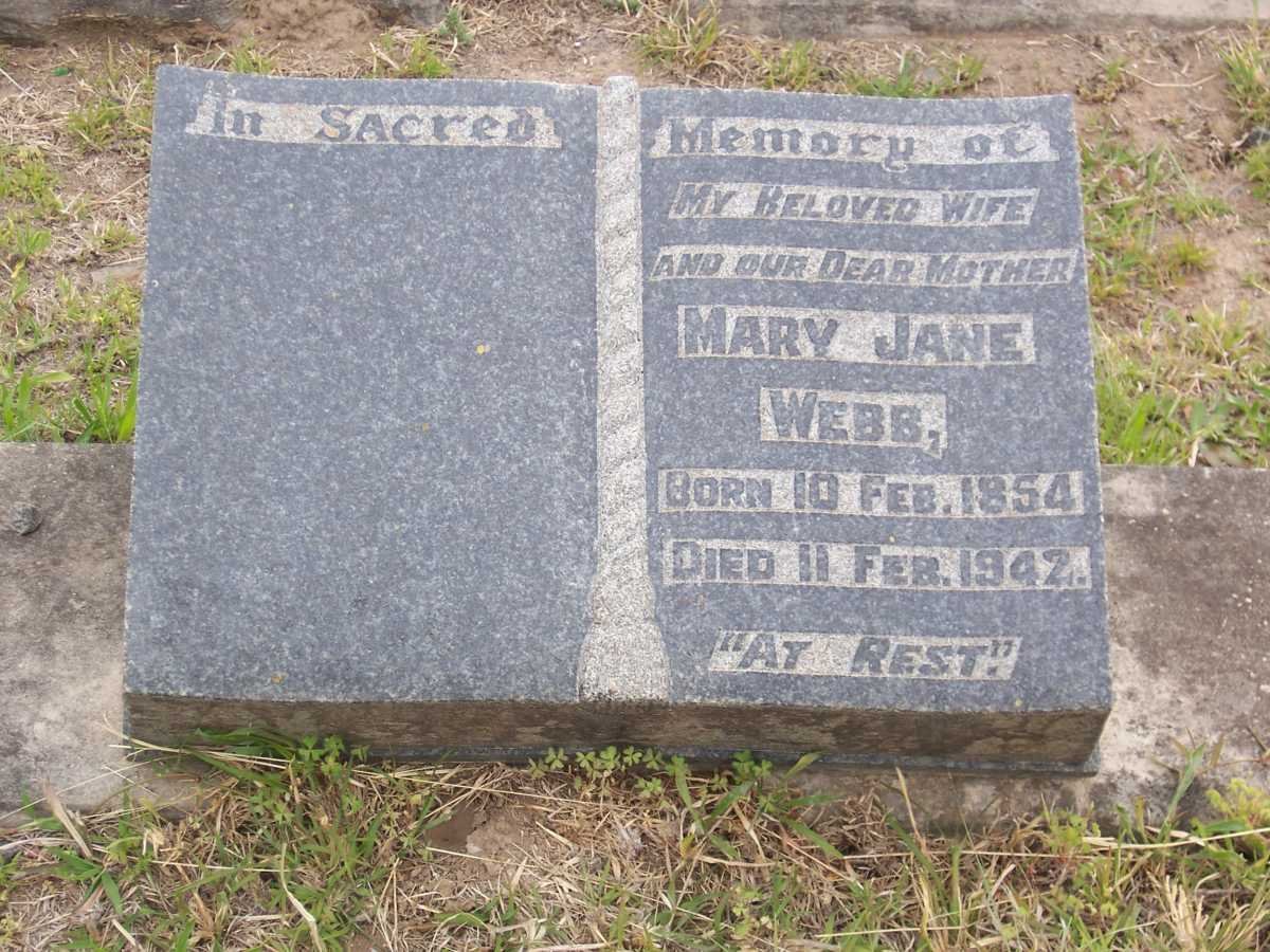WEBB Mary Jane 1854-1942