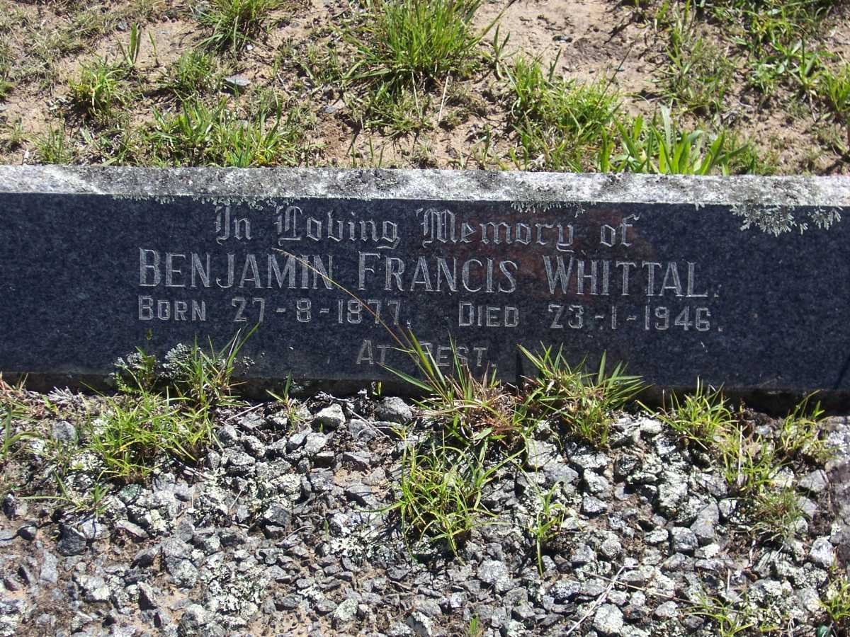 WHITTAL Benjamin Francis 1877-1946