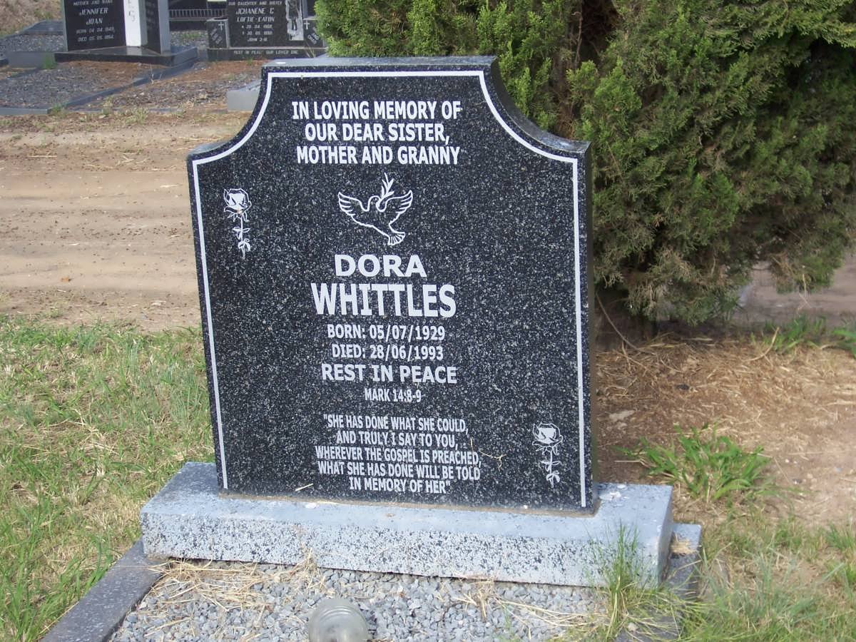 WHITTLES Dora 1929-1993