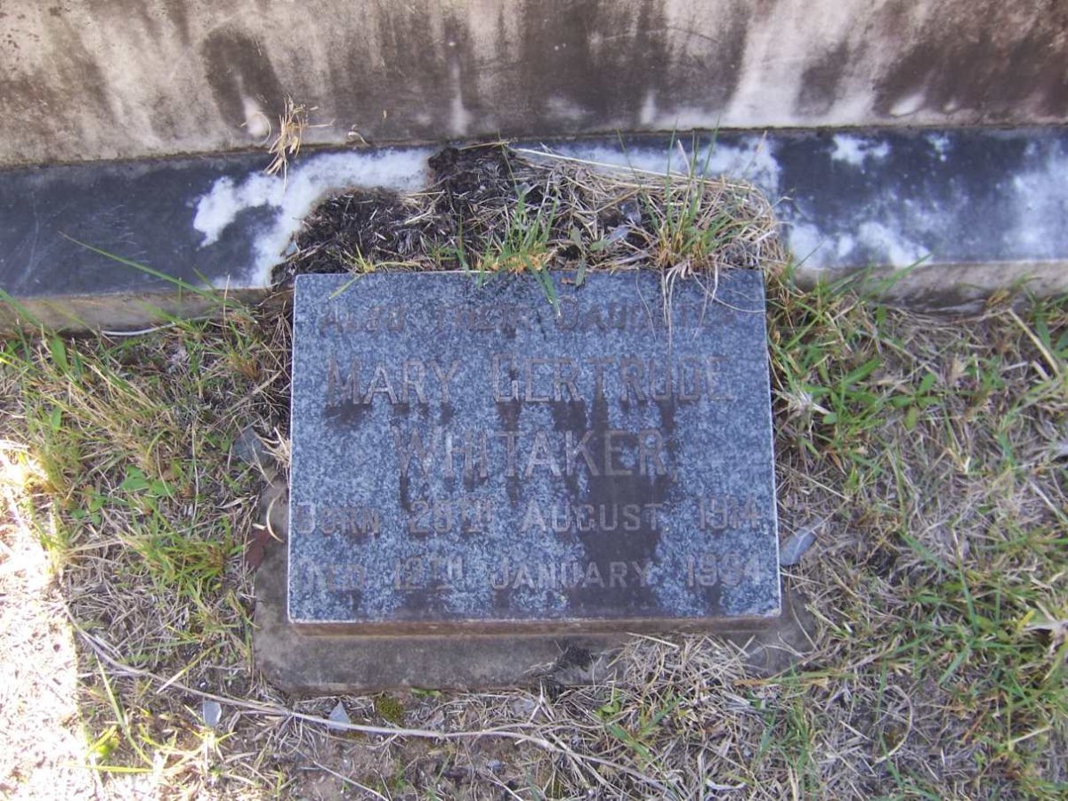 WHITAKER Mary Gertrude 1914-1994