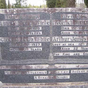 WHITE Frederick James -1941 &amp; Annie Mary -1923