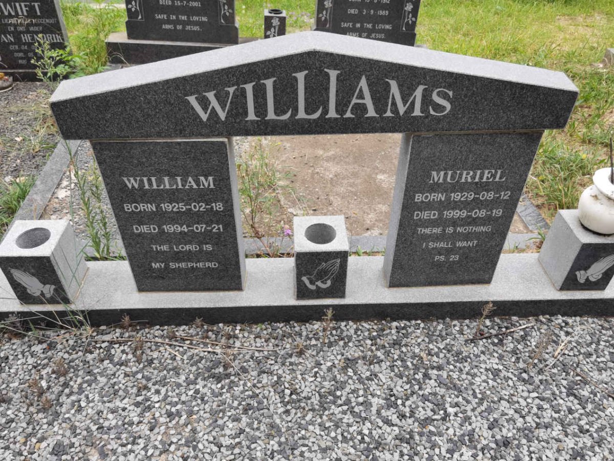 WILLIAMS William 1925-1994 &amp; Muriel 1929-1999