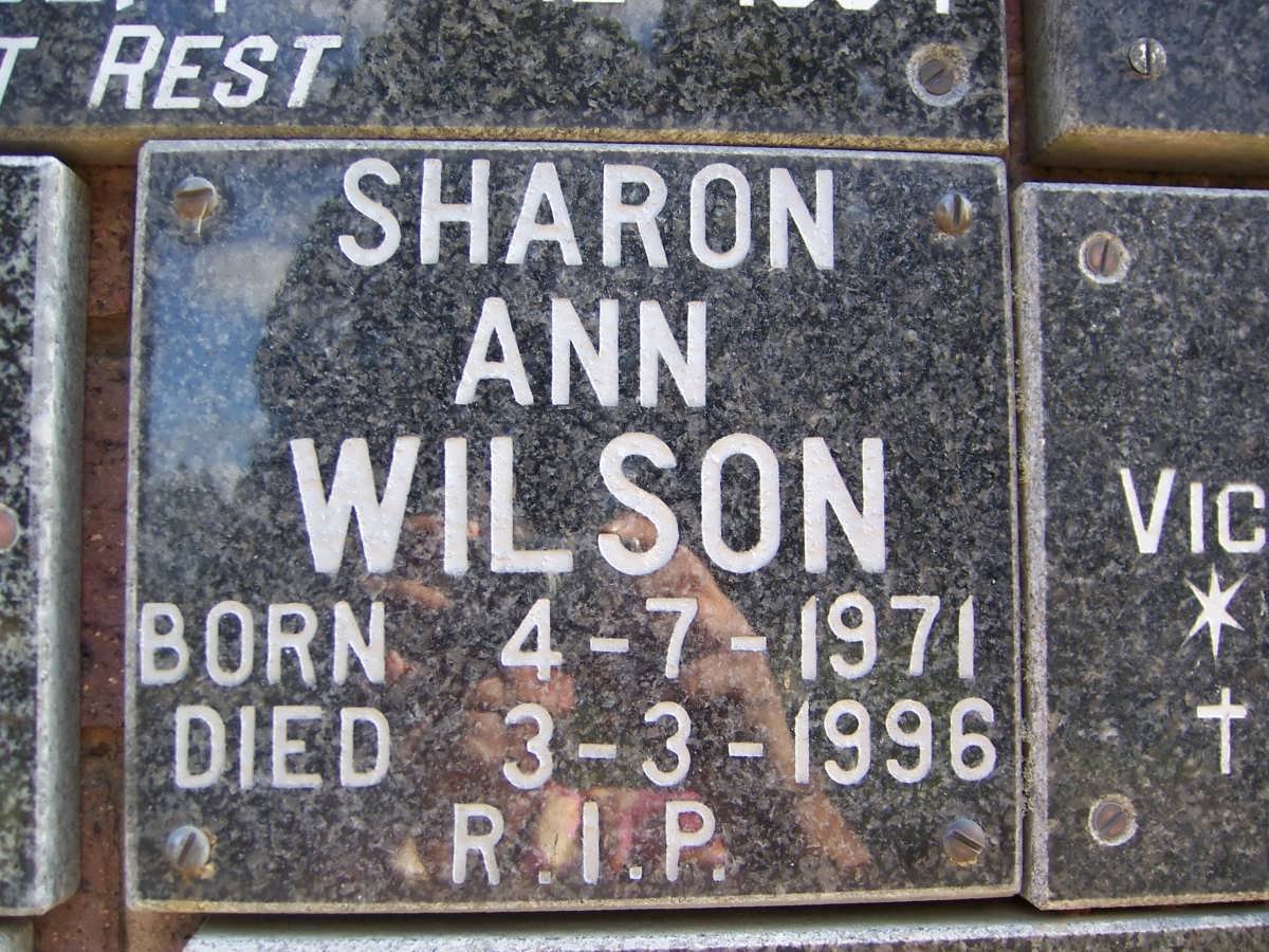 WILSON Sharon Ann 1971-1996