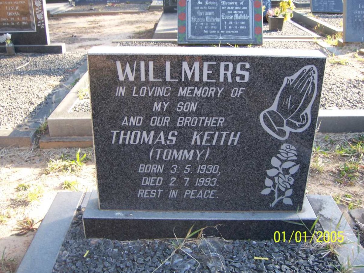 WILLMERS Thomas Keith 1930-1993