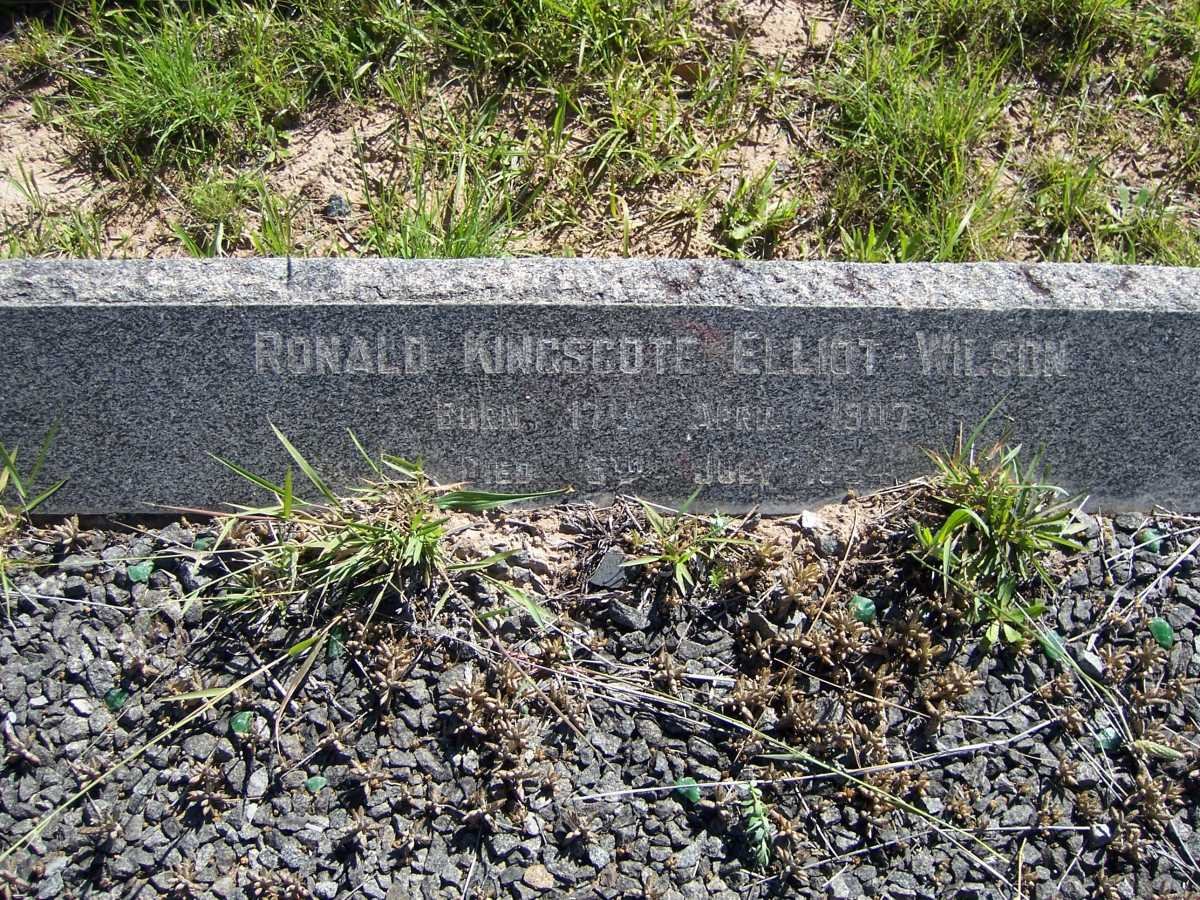 WILSON Ronald Kingscote, ELLIOT 1907-1954