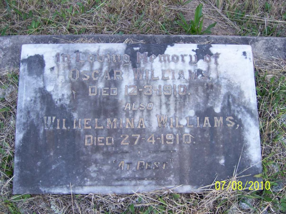 WILLIAMS Oscar -1910 &amp; Wilhelmina -1910