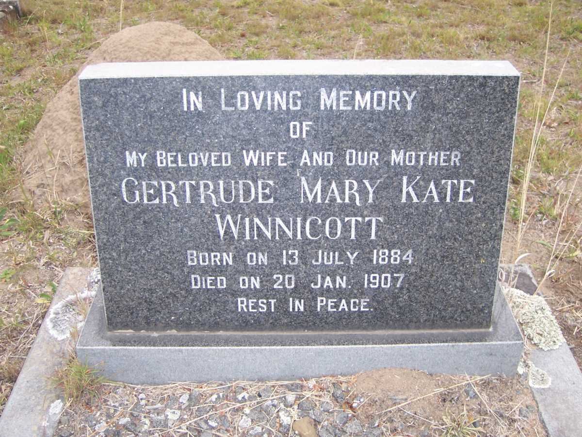WINNICOTT Gertrude Mary Kate 1884-1907