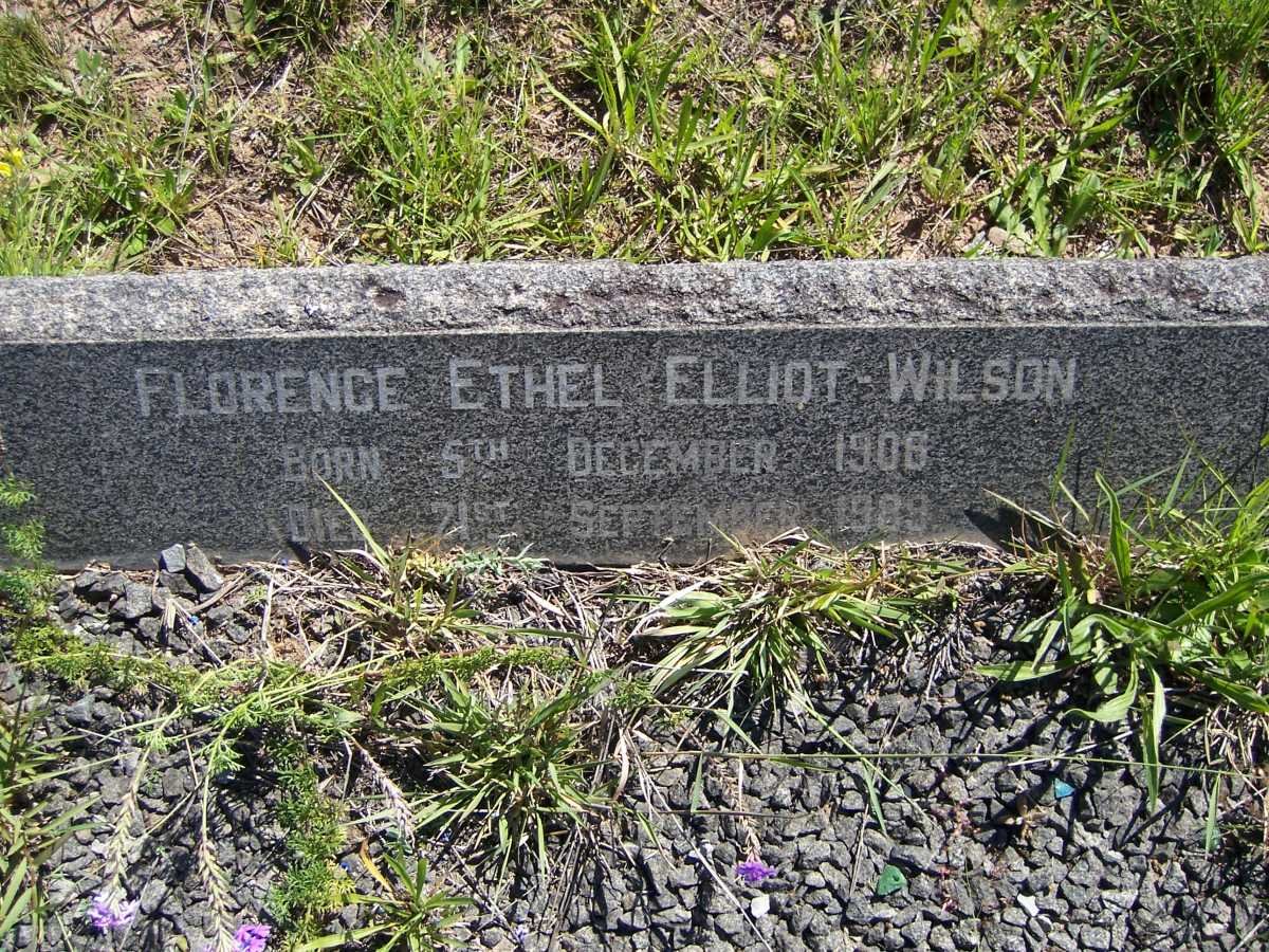 WILSON Florence Ethel, ELLIOT 1906-1989