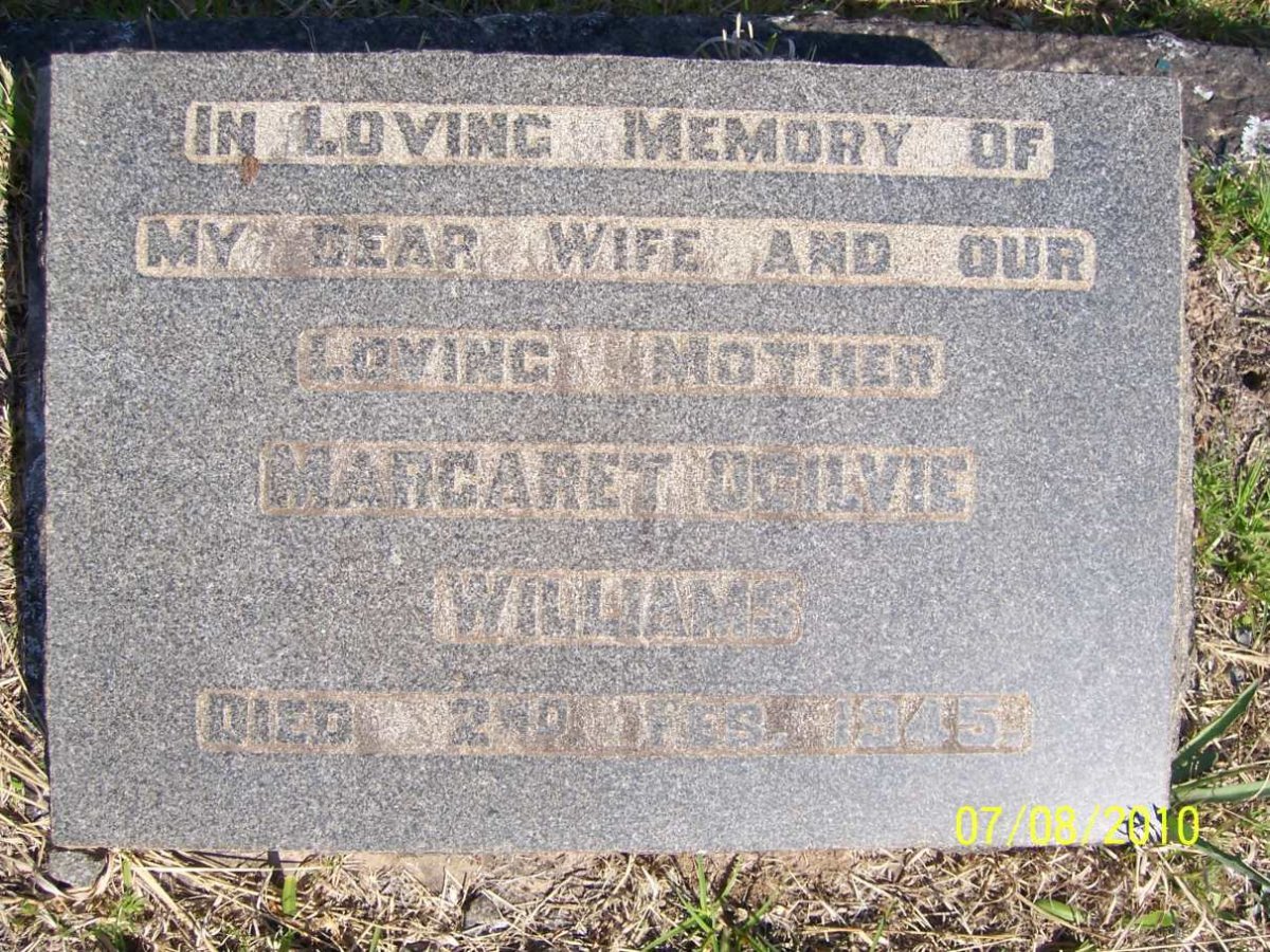 WILLIAMS Margaret Ogilvie -1945
