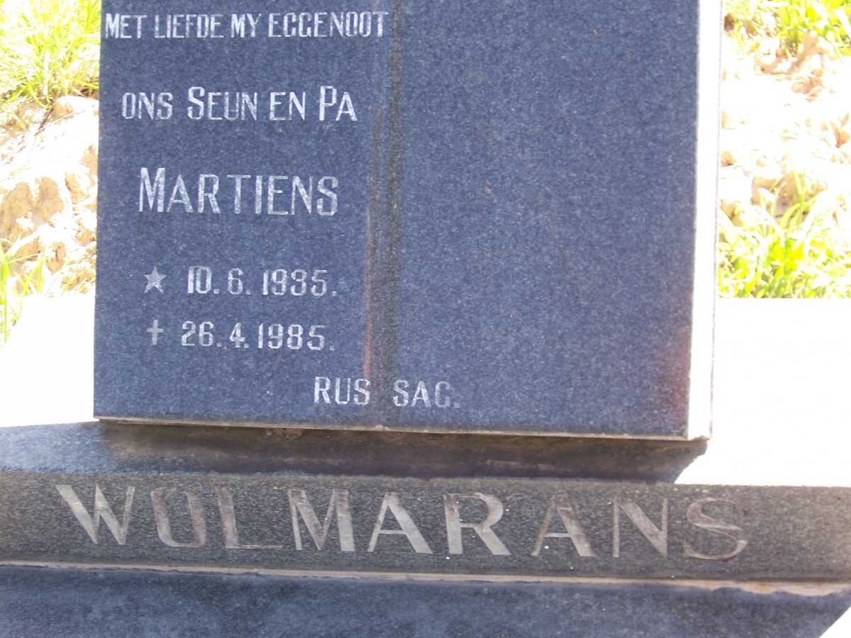 WOLMARANS Martiens 1935-1985