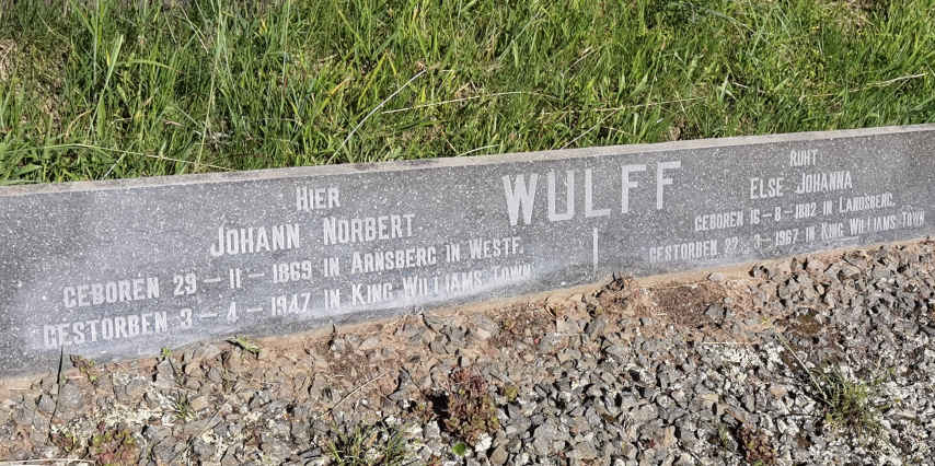 WULFF Johan Norbert 1869-1947 :: WULFF Else Johanna 1882-1967