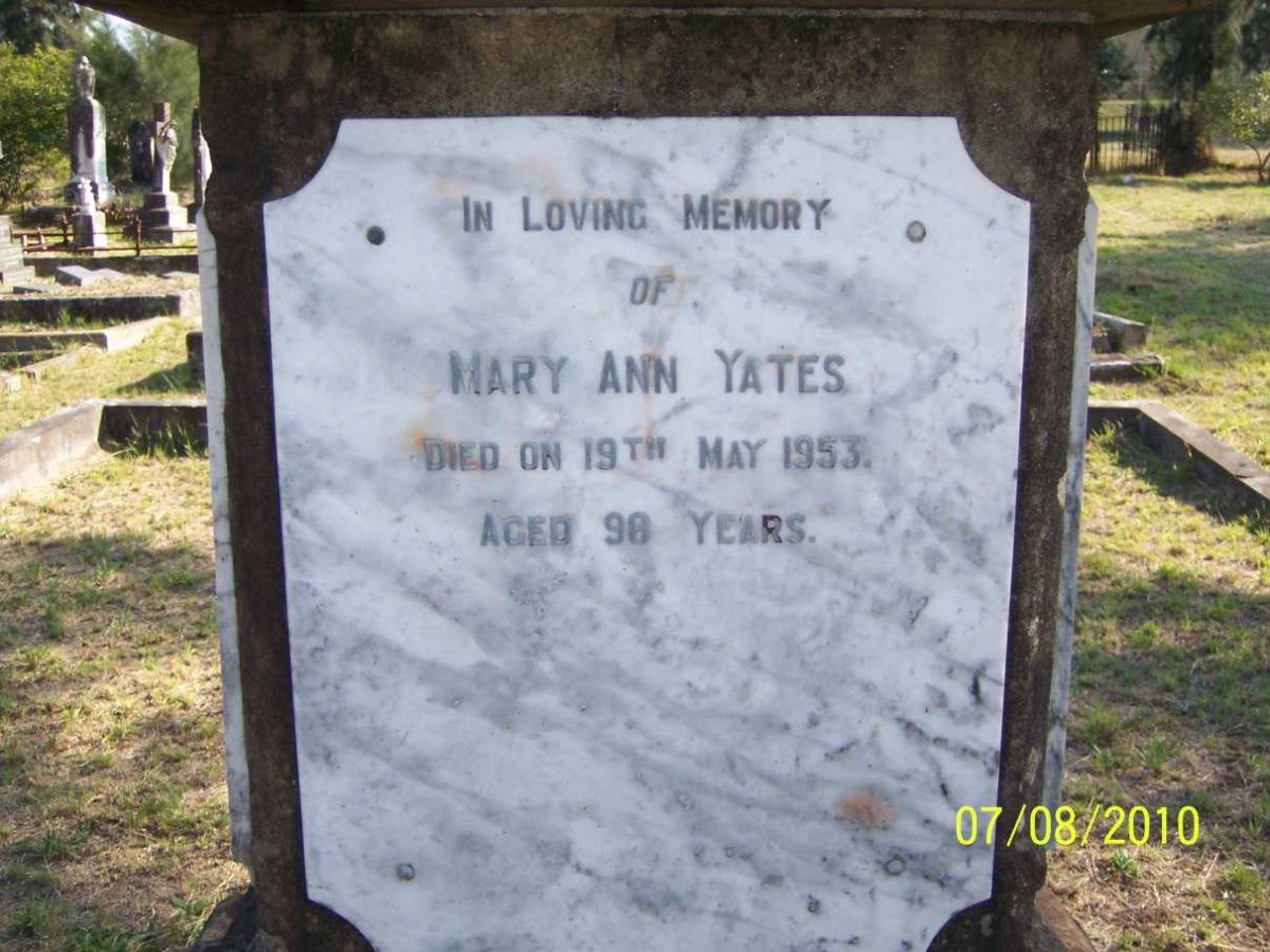 YATES Mary Ann -1953