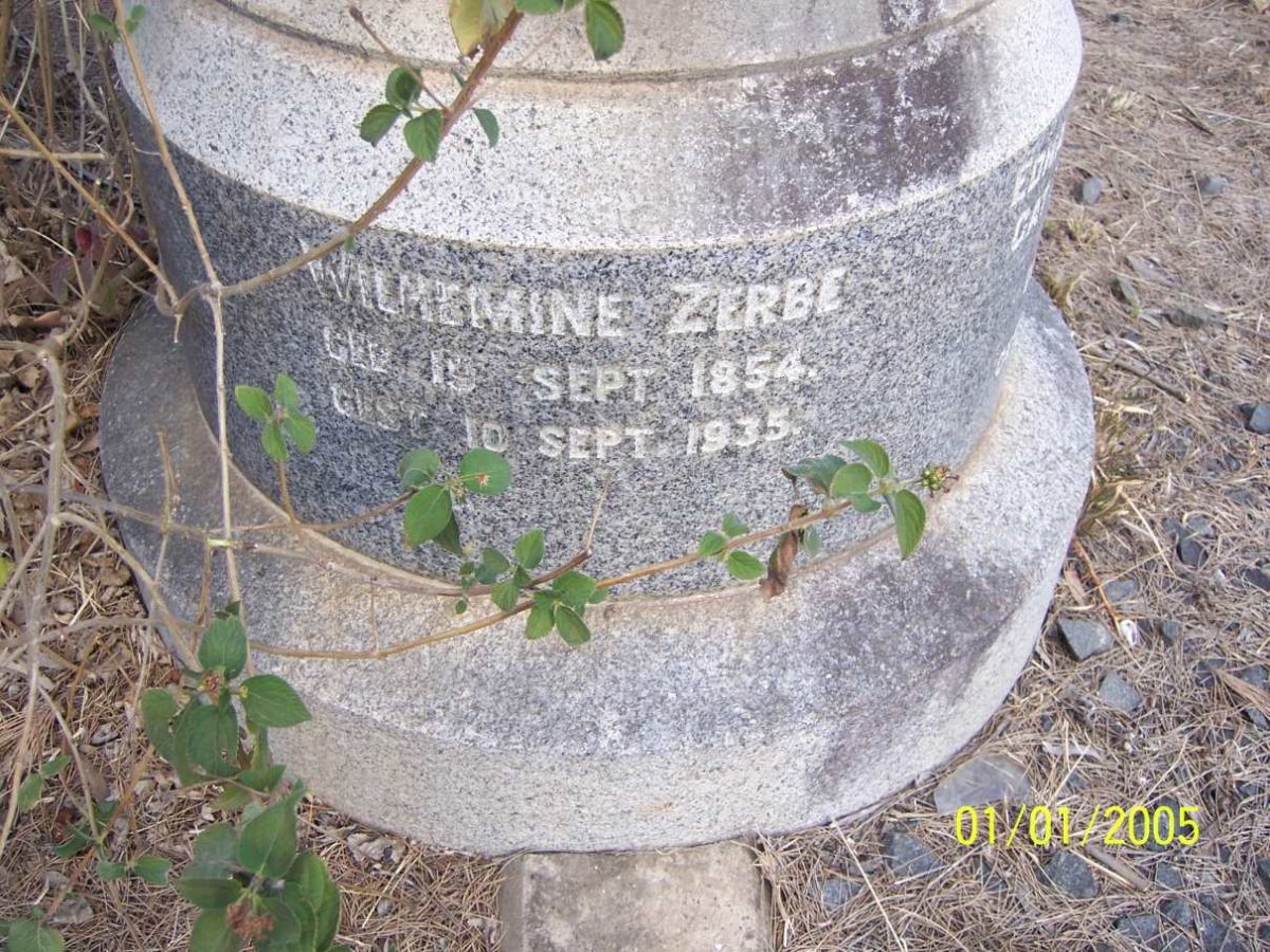 ZERBE Wilhemine 1854-1935