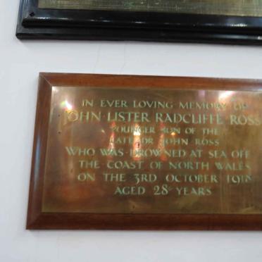 ROSS John Lister Radcliffe -1918