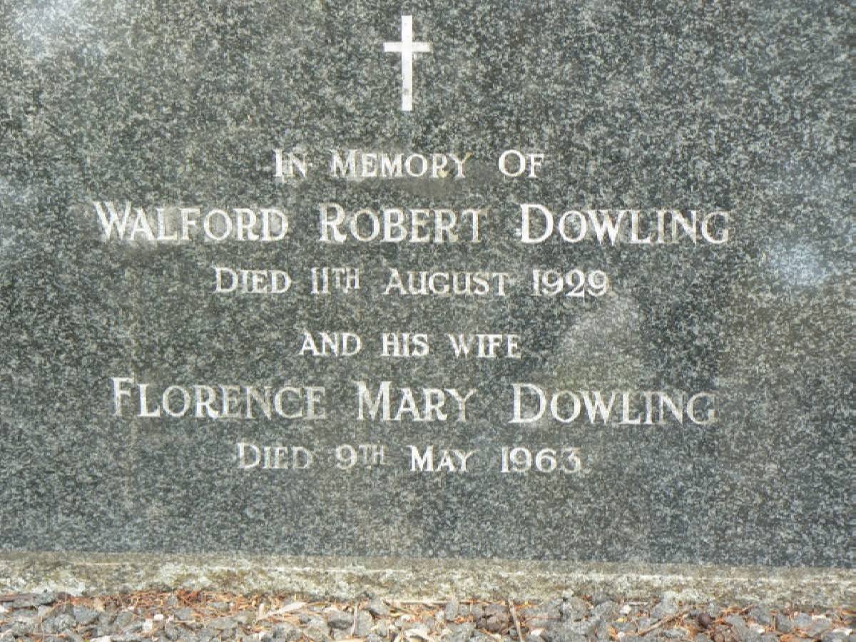 DOWLING Walford Robert -1929 &amp; Florence Mary -1963