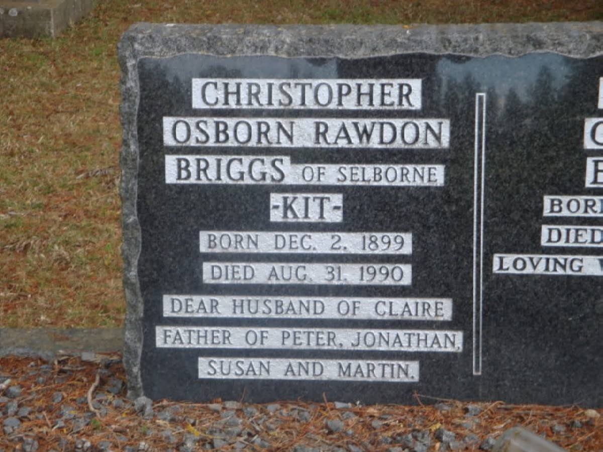 BRIGGS Christopher Osborn Rawdon 1899-1990