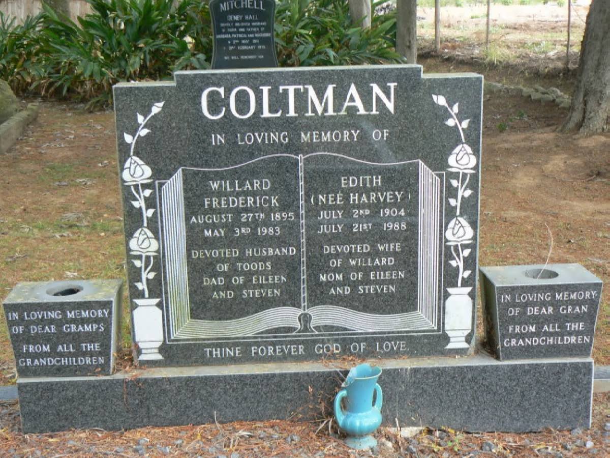 COLTMAN Willard Frederick 1895-1983 &amp; Edith HARVEY 1904-1988