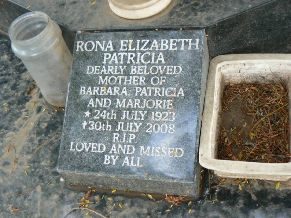 MITCHELL Rona Elizabeth Patricia 1923-2008