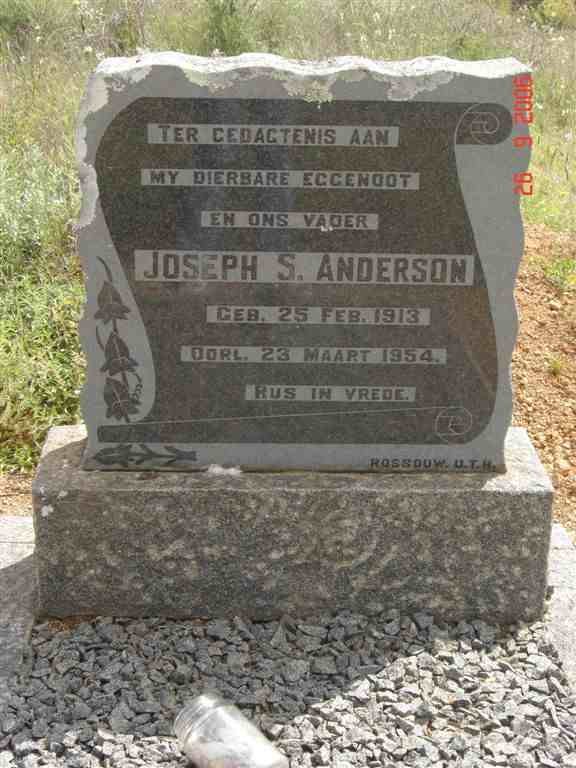 ANDERSON Joseph S. 1913-1954
