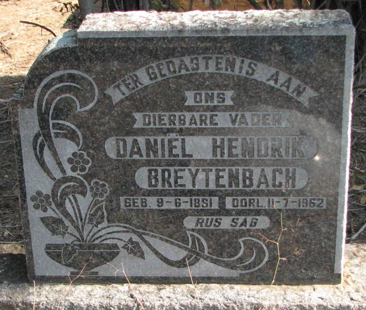 BREYTENBACH Daniel Hendrik 1851-1962