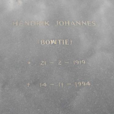 BONTHUYS Hendrik Johannes 1919-1994