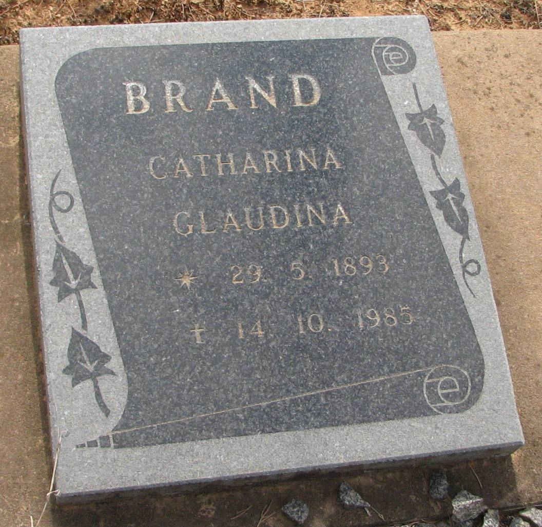 BRAND Catharina Glaudina 1893-1985