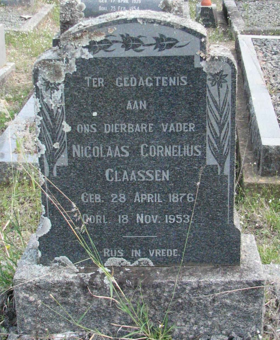 CLAASSEN Nicolaas Cornelius 1876-1953