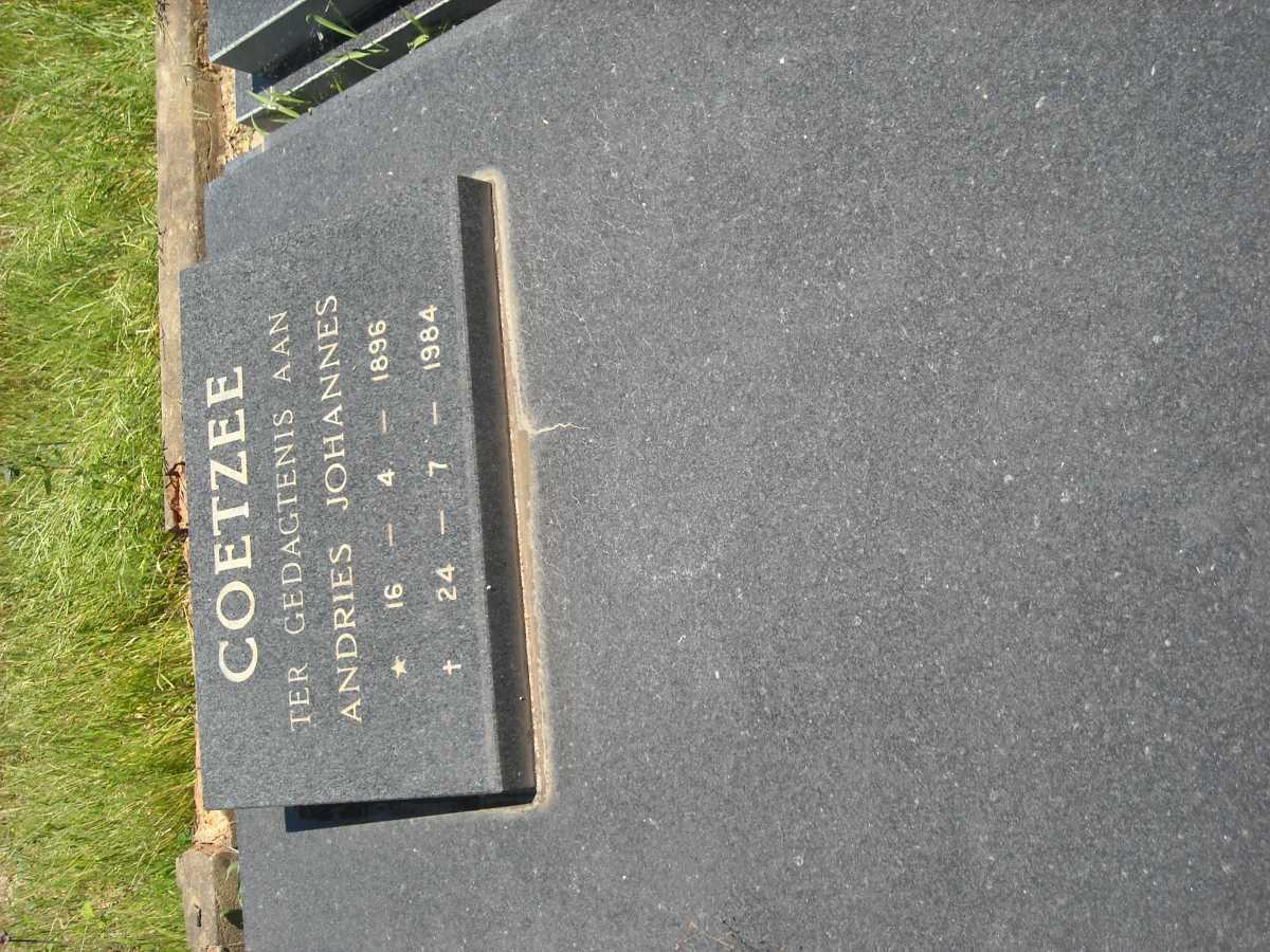 COETZEE Andries Johannes 1896-1984