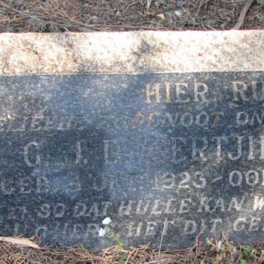 CALITZ G.J.D. 1923-1951