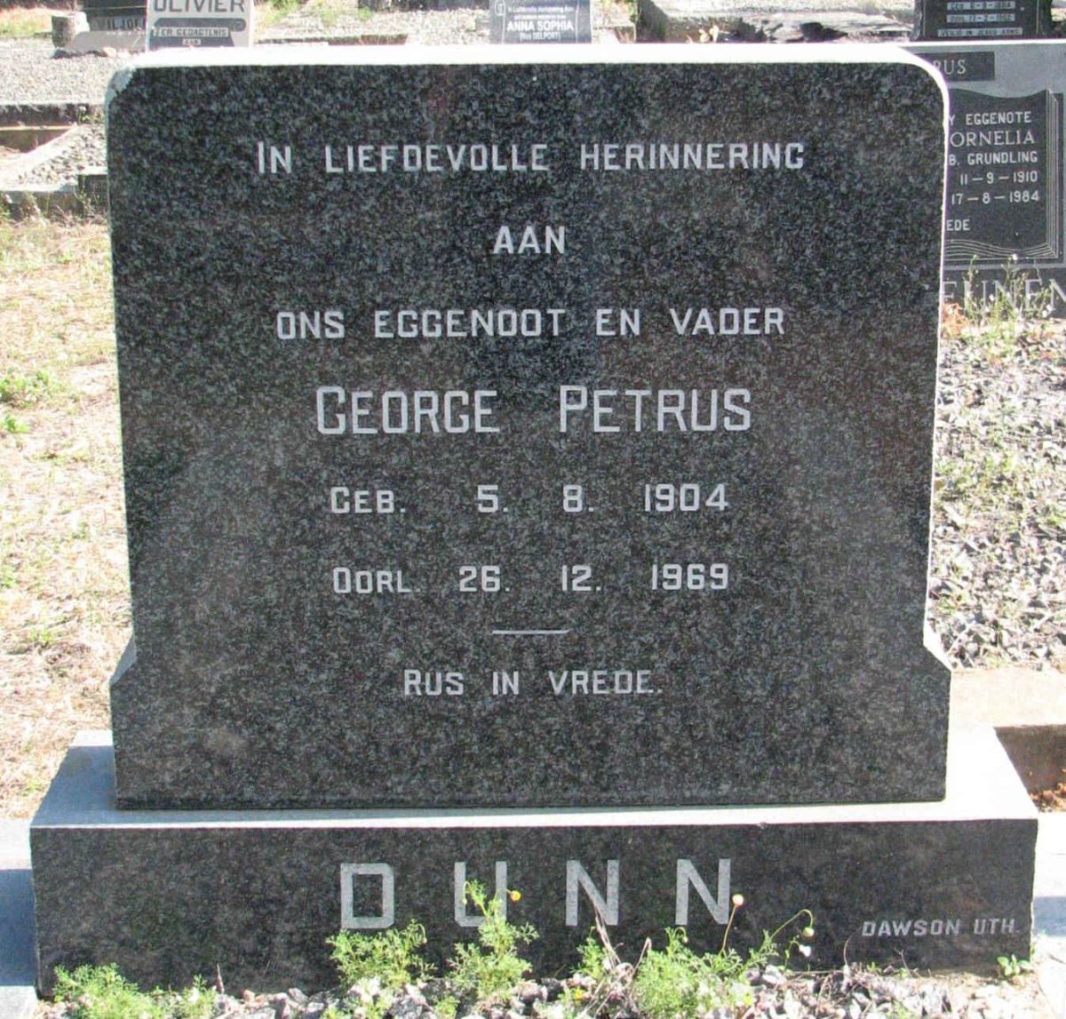 DUNN George Petrus 1904-1969