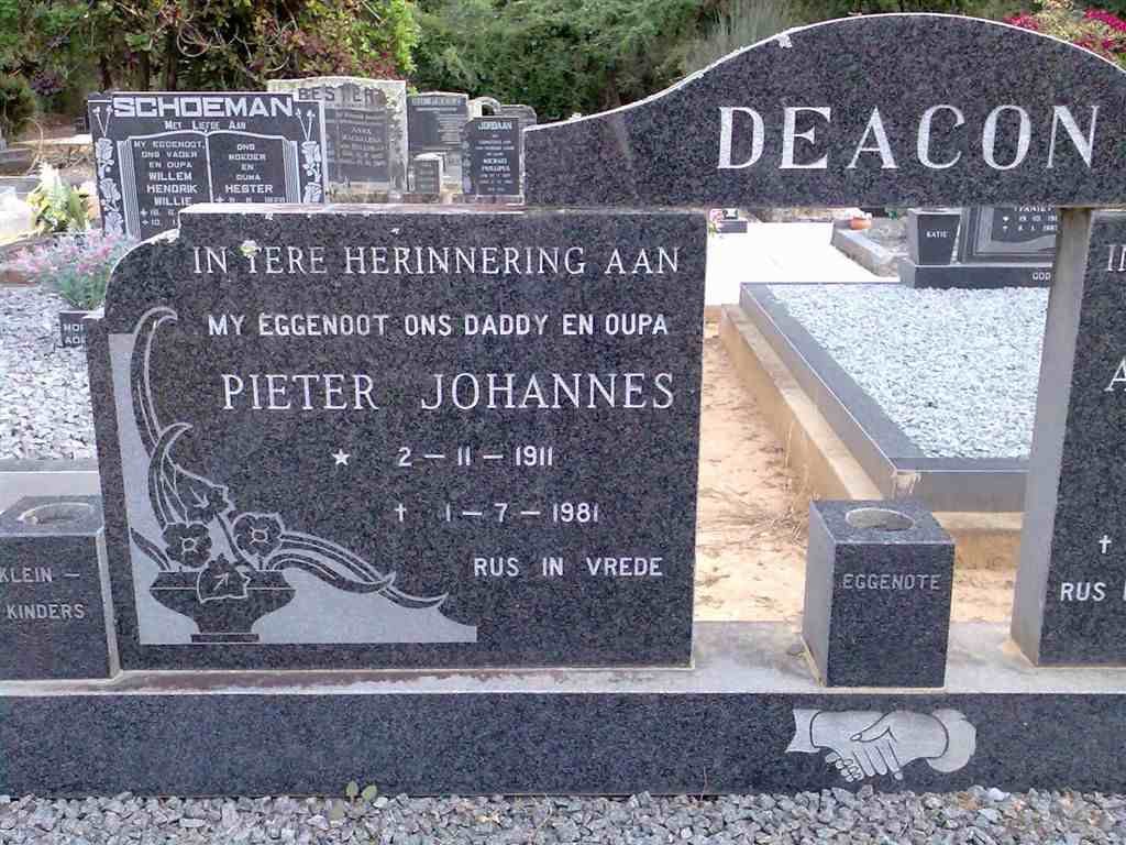 DEACON Pieter Johannes 1911-1981