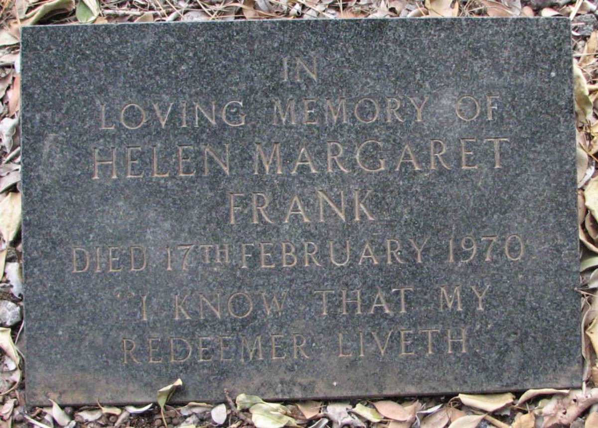 FRANK Helen Margaret -1970