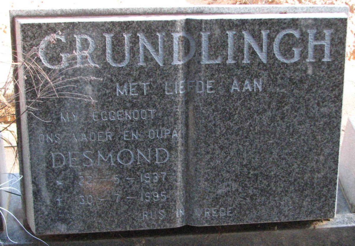 GRUNDLINGH Desmond 1937-1995