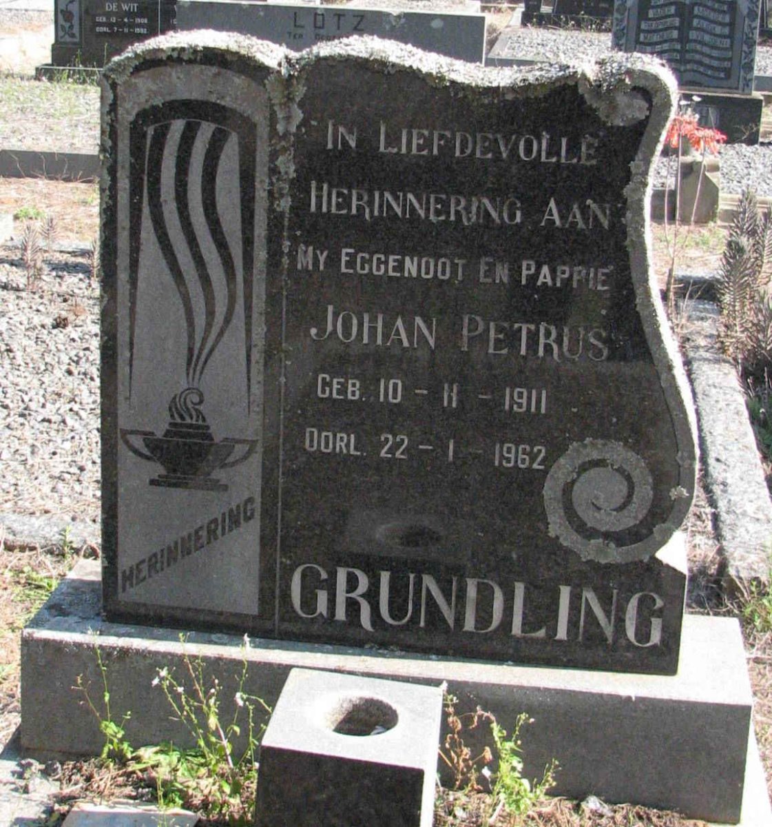 GRUNDLING Johan Petrus 1911-1962