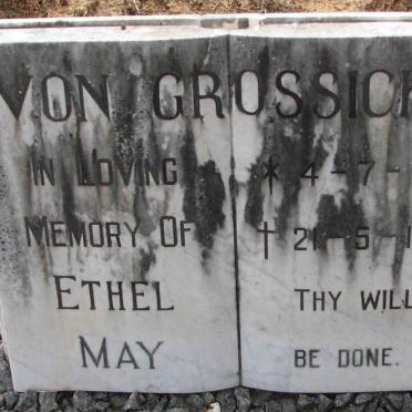 GROSSICKS Ethyl May, von 1901-1980