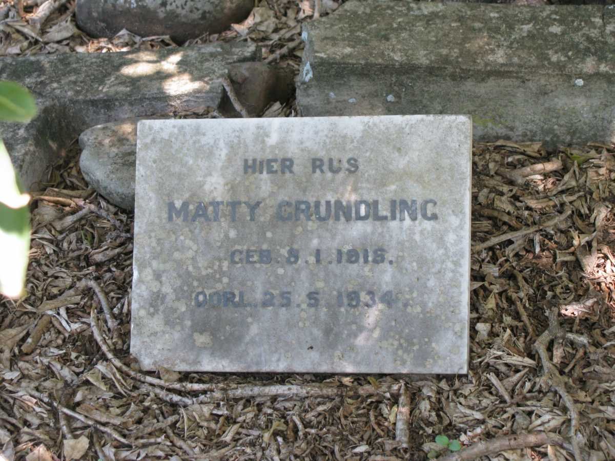 GRUNDLING Matty 1915-1934