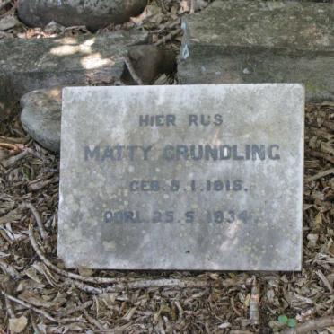 GRUNDLING Matty 1915-1934
