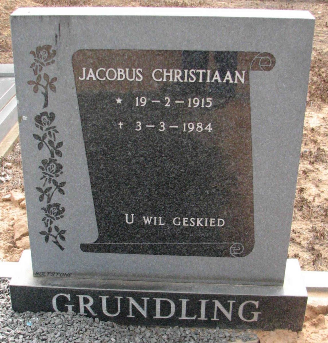 GRUNDLING Jacobus Christiaan 1915-1984