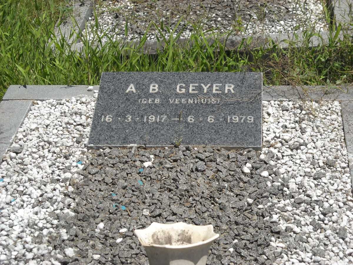 GEYER A.B. nee VEENHUIS 1917-1979