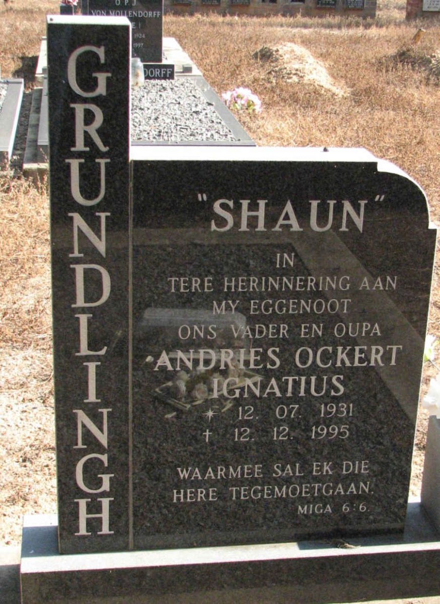 GRUNDLINGH Andries Ockert Ignatius 1931-1995
