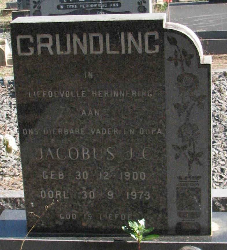 GRUNDLING Jacobus J.C. 1900-1973