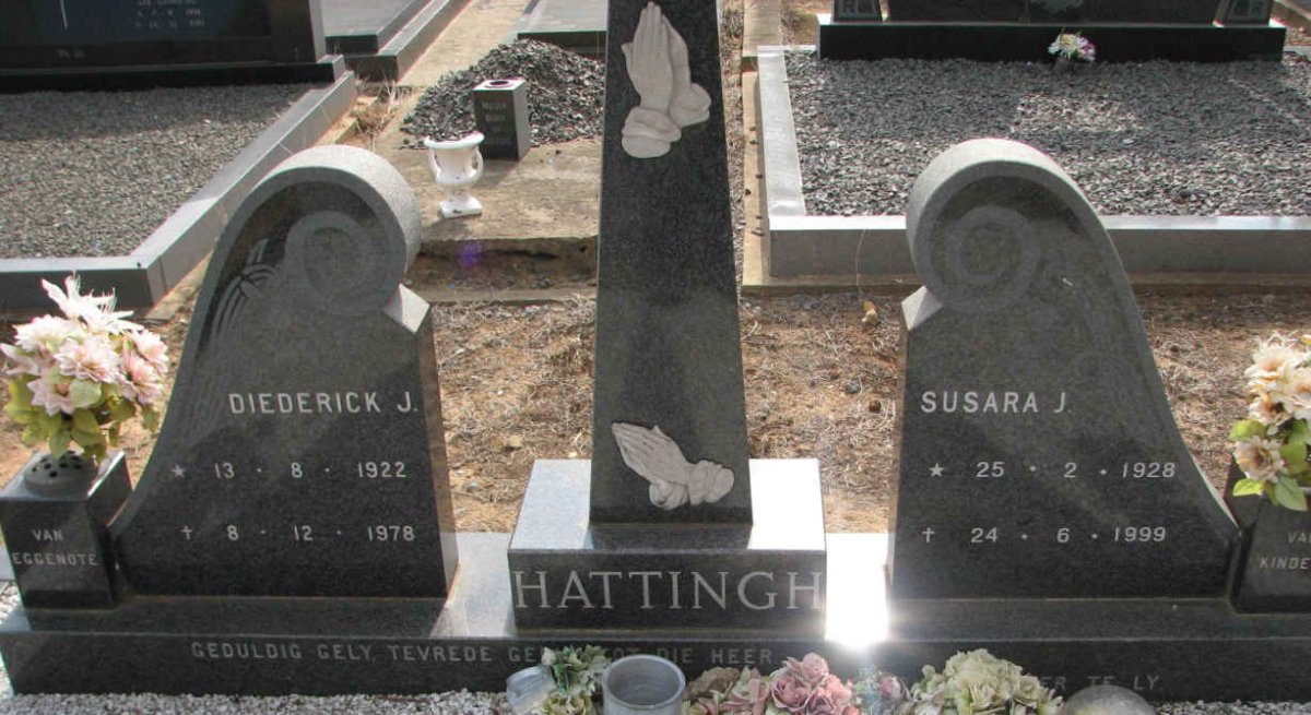 HATTINGH Diederick J. 1922-1978 &amp; Susara J. 1928-1999