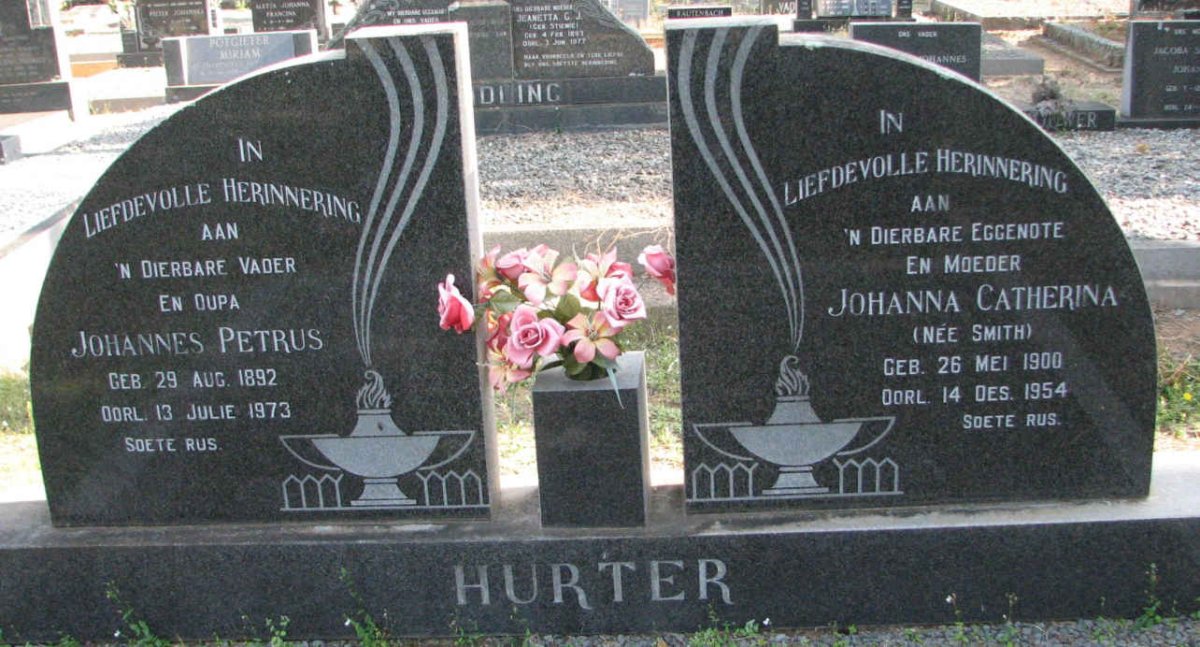 HURTER Johannes Petrus 1892-1973 &amp; Johanna Catherina 1900-1954