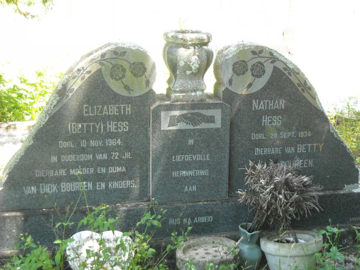 HESS Nathan -1934  &amp; Elizabeth -1964