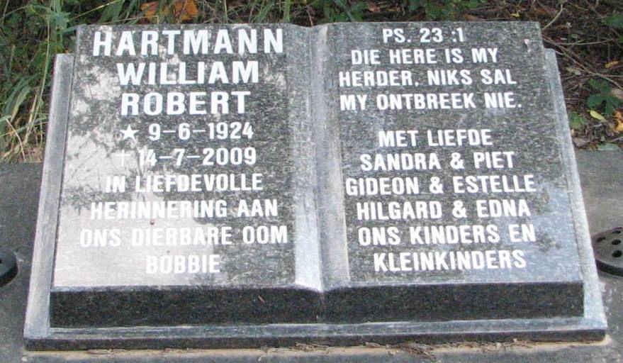 HARTMANN William Robert 1924-2009