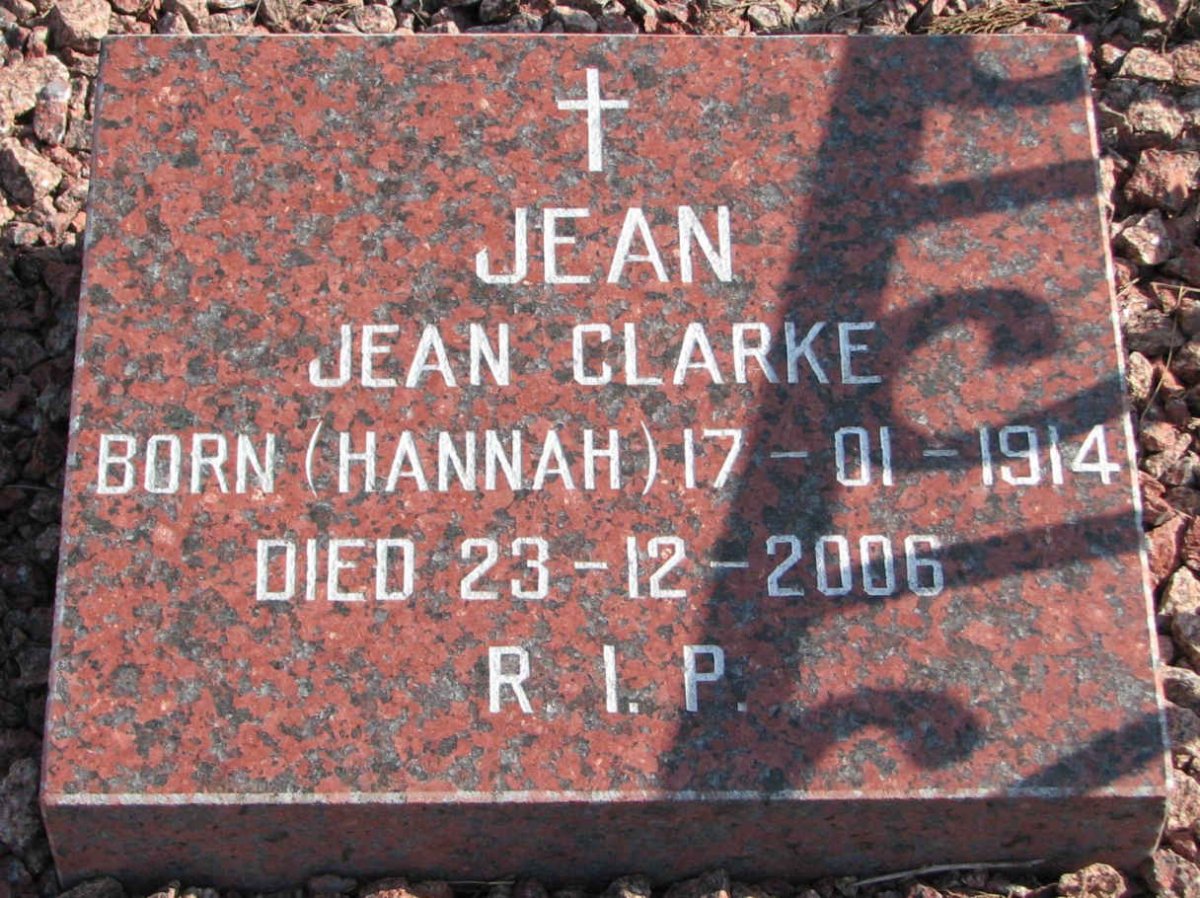 CLARKE Jean nee HANNAH 1914-2006